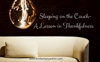Sleeping on the couch-a lesson in thankfulness